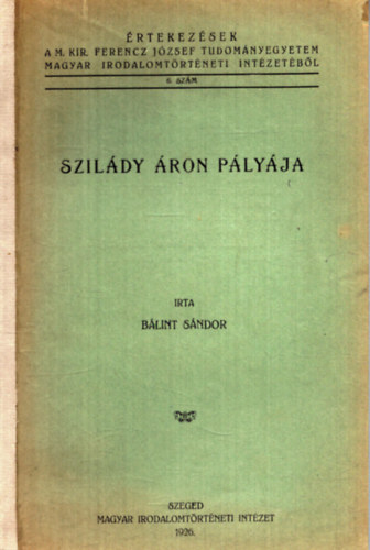 Blint Sndor - Szildy ron plyja