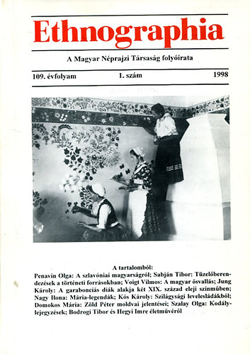 Lukcs Lszl  (Szerk.) - Ethnographia - a Magyar Nprajzi Trsasg folyirata 1998. 1. szm (109. vf.)