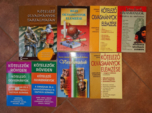 8 seg�dk�nyv irodalomoktat�shoz - A k�nyvek c�me a le�r�sban olvashat�