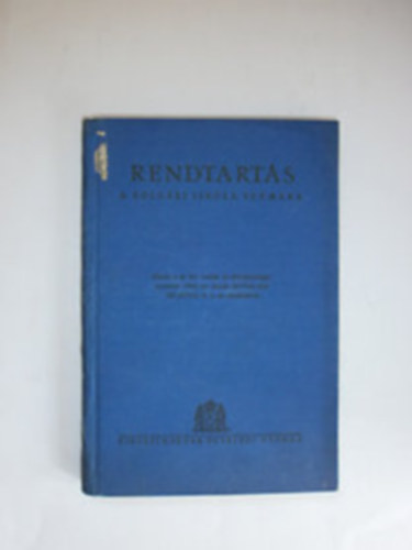 Rendtartás a polgári iskola számára