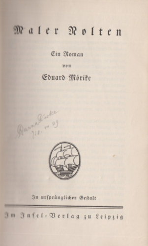 Eduard M�rike - Maler Nolten