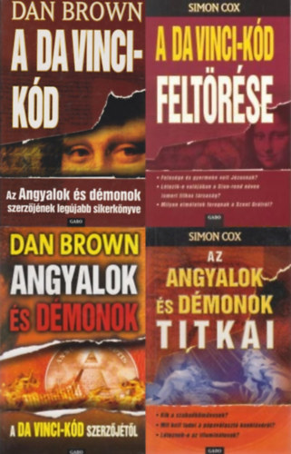 Simon Cox Dan Brown - 4 db könyv Dan Brown világából: A Da Vinci-kód + A Da Vinci-kód feltörése + Angyalok és démonok + Az Angyalok és démonok titkai