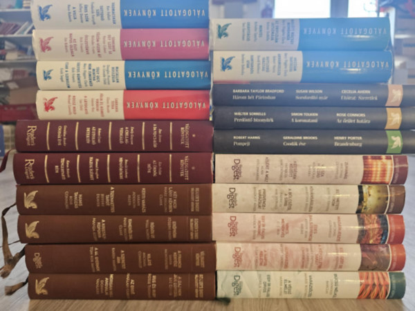 Cecilia Ahern, Mary Clark Higgins, Nelson DeMille, Nicholas Sparks, Tess Gerritsen, Michael Connelly, Linwood Barclay, James Patterson, Ken Follett, Frederick Forsyth, Harlan Barbara Taylor Bradford - 20db Reader's Digest k�tet, K�NYVMENT� AJ�NLAT!