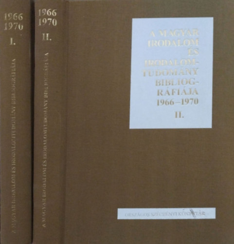 Pajkossy Gyrgy (szerk.) - A magyar irodalom s irodalomtudomny bibliogrfija 1966-1970 I-II.