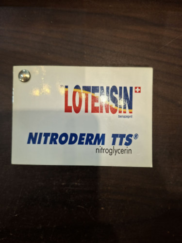 Lotensin benasepril - Nitroderm TTS nitroglycerin (kardiovaszkul�ris (sz�v- �s �rrendszeri) gy�gyszerk�sz�tm�ny)