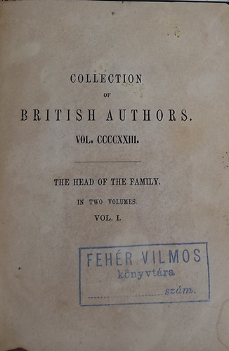 Dinah Maria Craik - The head of the family I-II. - A Novel