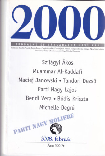 2000 Irodalmi s Trsadalmi Havi Lap - 2008. Februr