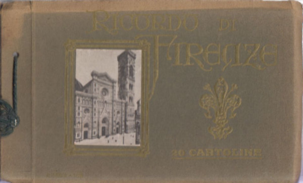 Ricordo di Firenze (20 db. Firenzei képeslap olasz nyelven, mappában)