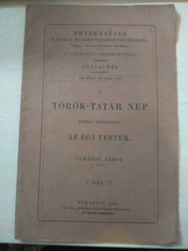 V�mb�ry �rmin - A t�r�k-tat�r n�p primit�v kult�r�j�ban az �gi testek