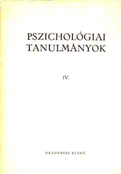 Dr. Gegesi Kiss Pl - Pszicholgiai tanulmnyok IV.