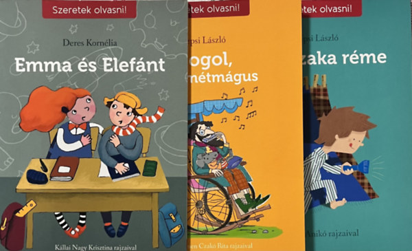 Deres Korn�lia Sepsi L�szl� - Szeretek olvasni 3 k�tet: Emma �s Elef�nt + Gogol, a szem�tm�gus + Az �jszaka r�me