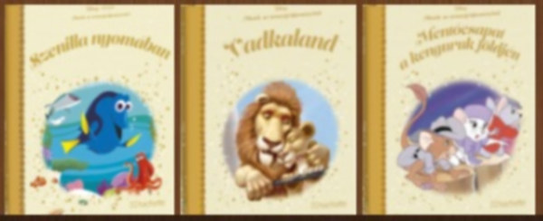 Walt Disney - Mesék az aranygyűjteményből: 3 db könyv (Szenilla nyomában / Vadkaland / Mentőcsapat a kenguruk földjén)
