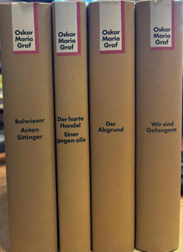 Oskar Maria Graf - 4 db Oskar Maria Graf német nyelvű regény