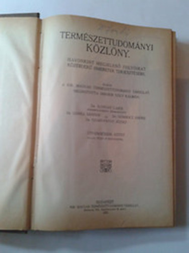 Ilosvay-Gorka-Gombocz-Szab-P. - Termszettudomnyi kzlny 1925