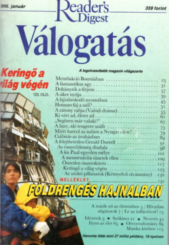 L�szl� Zs�fia  Dar�czi P�ter szerk. (szerk.) - Reader's digest �js�gok 1996. teljes �vfolyam ( k�t k�tetbe k�tve )