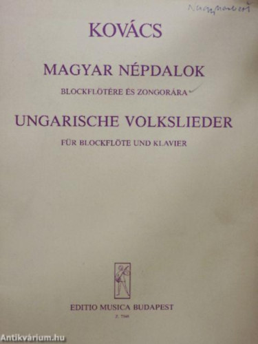 Kovcs Mtys - Magyar npdalok Blockfltre s zongorra