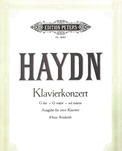 Joseph Haydn - Klavierkonzert in  G-Dur ~ G major ~ sol majeur - Ausgabe fr zwei Klavier