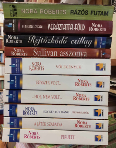 Nora Roberts - 10 db Nora Roberts regny (cmek a termklapon, sajt fot)
