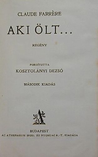 Claude Farr�re - Aki �lt...
