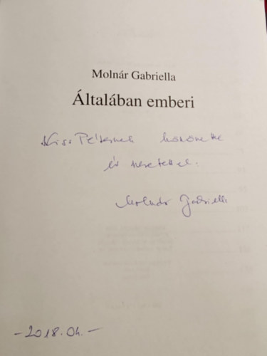 Molnár Gabriella - Általában emberi