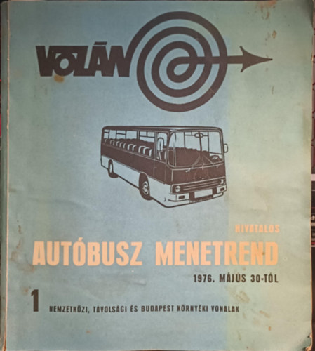 Hivatalos aut�busz menetrend 1976. m�jus 30-t�l