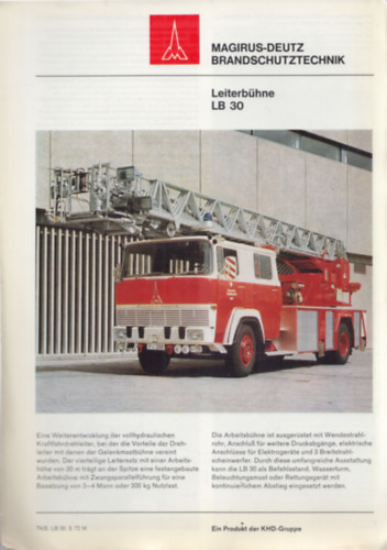 MAGIRUS-DEUTZ Brandschutztechnik - Leiterb�hne LB 30