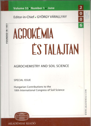 Gy�rgy V�rallyay ed. - Agrok�mia �s talajtan. (June, 2006)