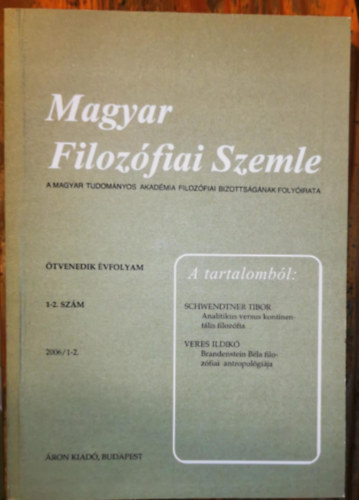 Magyar Filozófiai Szemle 2006/1-2