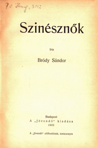 Brdy Sndor - Szinsznk (I. kiads)