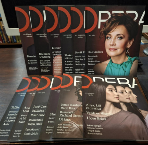 Mesterházi Gábor (főszerk.) - 12 db Opera Magazin (szórványszámok): 2012/2013: 4-5. szám, 2013/2014: 9-10. szám, 2014/2015: 12., 14-15. szám, 2015/2016: 16-17. szám, 19. szám, 22. szám, 2017/2018: 28. szám