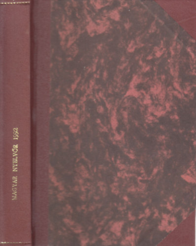 L�rincze Lajos  (szerk.) - Magyar nyelv�r 1992/1-4. (teljes �vfolyam, egybek�tve)