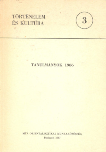 Tanulmnyok 1986. (Trtnelem s kultra)