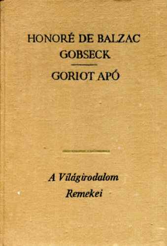 Honor� de Balzac - Goriot ap� - Gobseck