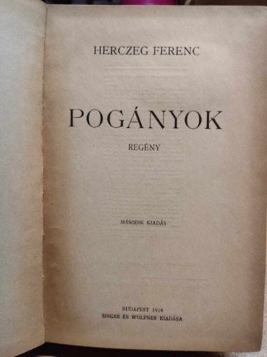 Herczeg Ferenc - Pognyok