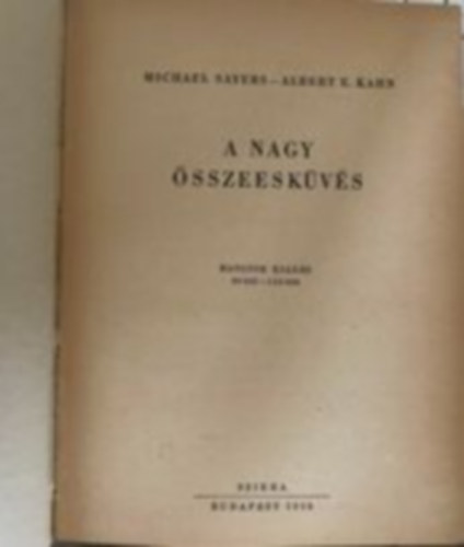 Sayers-Kahn - A nagy sszeeskvs