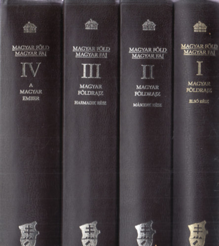 Prinz Gyula - Magyar f�ld - Magyar faj: Magyar f�ldrajz I-IV. (hasonm�s kiad�s, egys�ges, teljes sorozat)