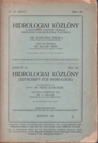 Hidrol�giai k�zl�ny 1924-26. (IV-VI. k�tet)
