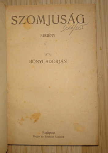 B�nyi Adorj�n - Szomj�s�g