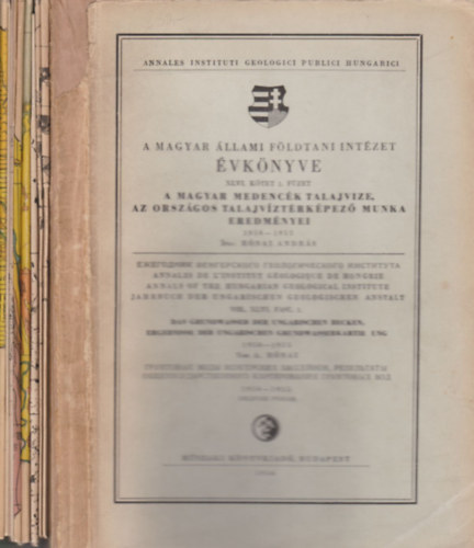 R�nai Andr�s - A magyar medenc�k talajvize, az orsz�gos talajv�zt�rk�pez� munka eredm�nyei 1950-1955 (A Magyar �llami F�ldtani Int�zet �vk�nyve XLVI. k�tet, 1. f�zet)