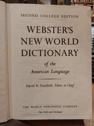 David B. Guralnik - Webster's New World Dictionary of the American Language - Second College Edition
