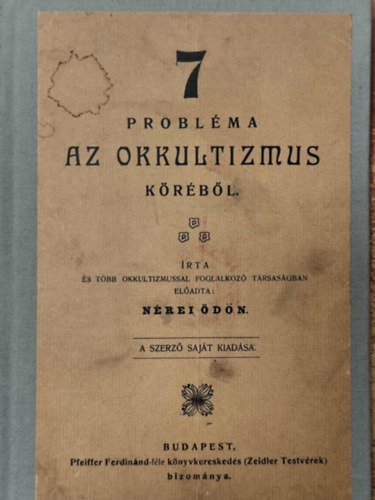 Nrei dn - 7 problma az okkultizmus krbl