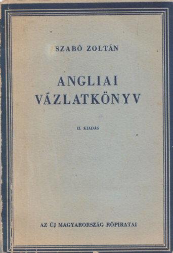 Szab Zoltn - Angliai vzlatknyv