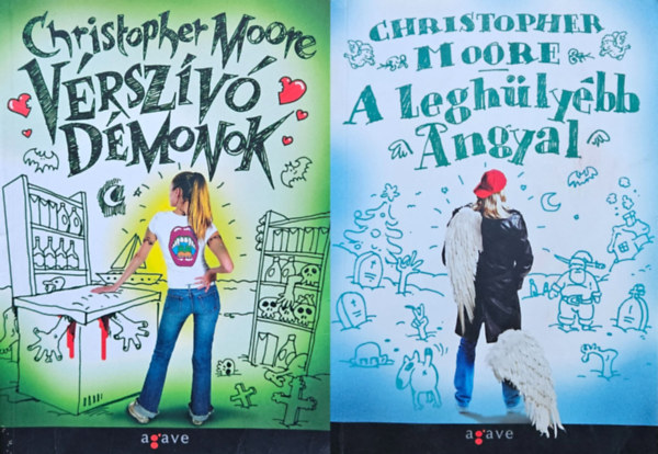 Christopher Moore - 2 db Christopher Moore humoros regny: Vrszv dmonok + A leghlybb angyal