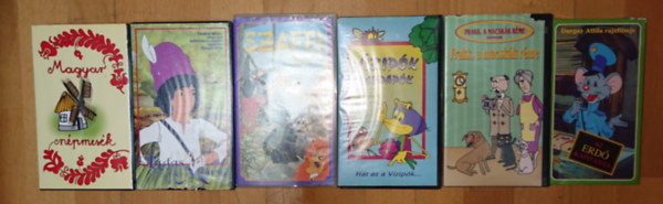 Fazekas Mih�ly, B�lint �gnes Dargay Attila - 6 klasszikus magyar mesefilm VHS-en: Az erd� kapit�nya, Frakk, a macsk�k r�me, Vizip�k, csodap�k, Magyar n�pmes�k, L�das Matyi,, Szaffi