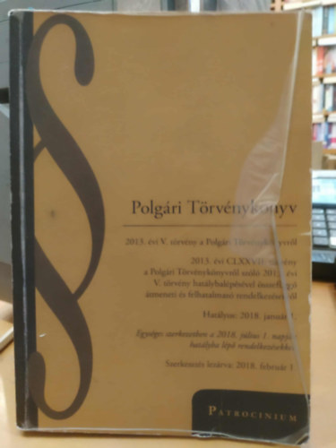 Polgári Törvénykönyv - 2013. évi V. törvény a Polgári Törvénykönyvről