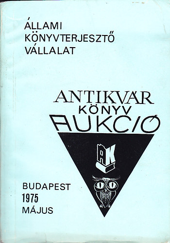Antikv�r K�nyv aukci� 1975. m�jus