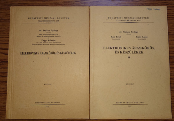 DR. Striker Gyrgy - Papp Klmn - Elektromos ramkrk s kszlkek  I-II.