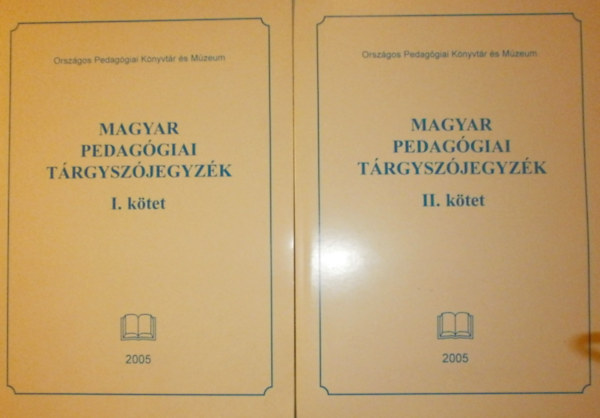 Magyar pedaggiai trgyszjegyzk I-II.