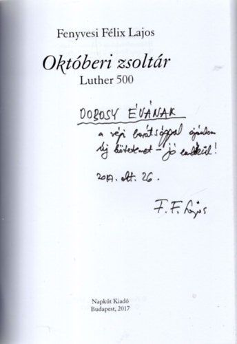 Fenyvesi F�lix Lajos - Okt�beri zsolt�r