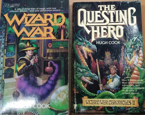 Hugh Cook - 2 db Hugh Cook: Wizard War + The Questing Hero (Wizard War Chronicles)